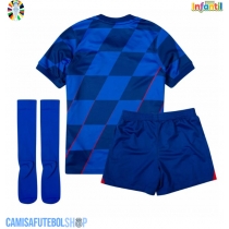 Camisa de time de futebol Croácia Replicas 2º Equipamento Infantil Europeu 2024 Manga Curta (+ Calças curtas)